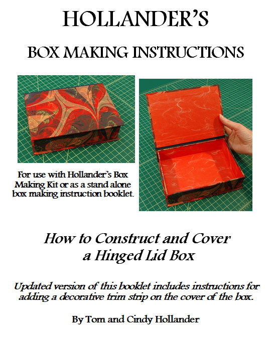 Booklet -  Hinged Lid Box Making Instructions