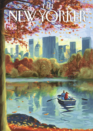 Note Card New Yorker Cover Autumn Central Park