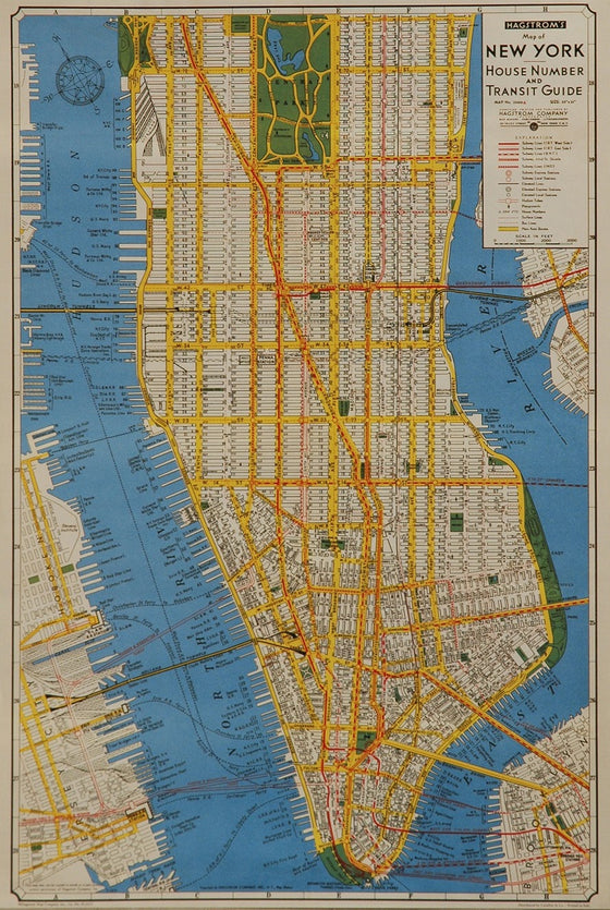 Florentine Print Map of New York City