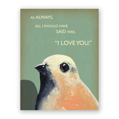 Note Card Mincing Mockingbird I Love You