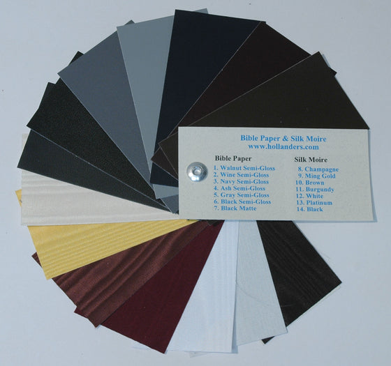 Sample Book Bible Paper & Silk Moire -- NEW