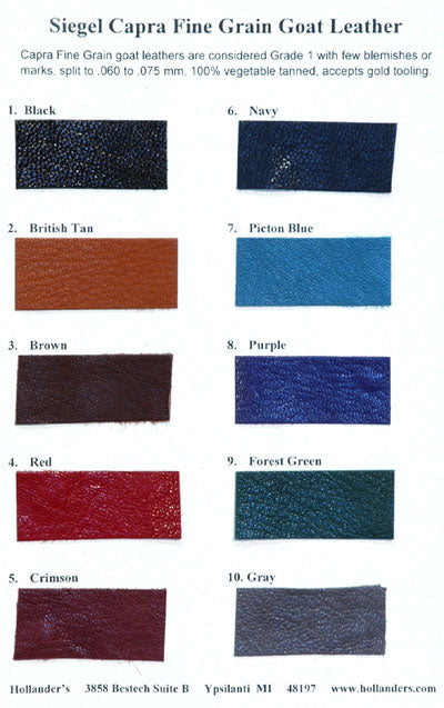 Samples Siegel Goat Leather Capra Fine Grain