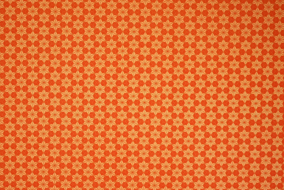 Indian Print Floral Hexagon Orange