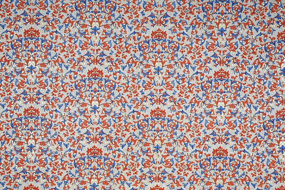 Florentine Print Lilies Red and Blue - 20% Discount