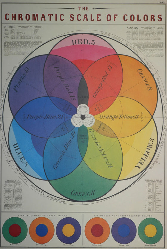 Florentine Print Chromatic Scale of Colors - NEW