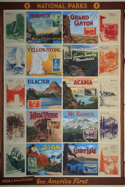 Florentine Print National Parks See America First - NEW – Hollander's