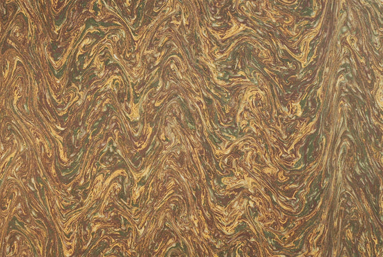 French Marble Chocolate, Green, Tan