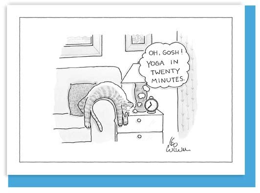 Note Card New Yorker Cat Yoga