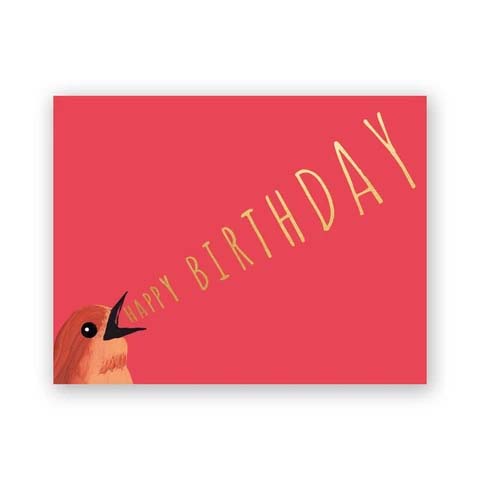 Note Card Mincing Mockingbird Bird Yelling Birthday