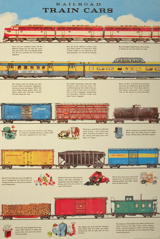 Florentine Print Railroad Cars