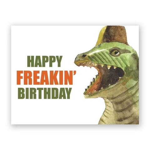 Note Card Mincing Mockingbird Happy Freakin' Birthday