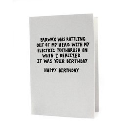 Note Card Oblation Earwax Birthday