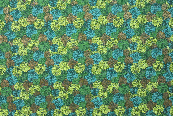 Indian Print Carpet of Roses Greens