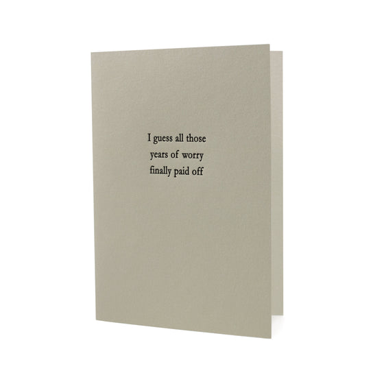 Note Card Oblation Worry