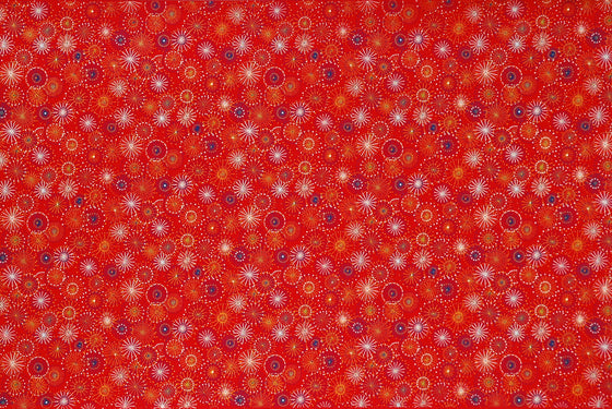 Chiyogami Fireworks on Red