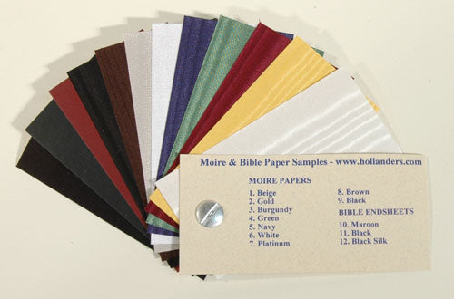 Sample Book Silk Moire & Bible Paper