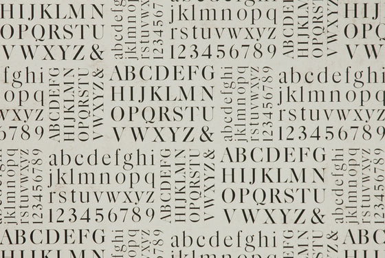 Florentine Print Alphabet Black & White