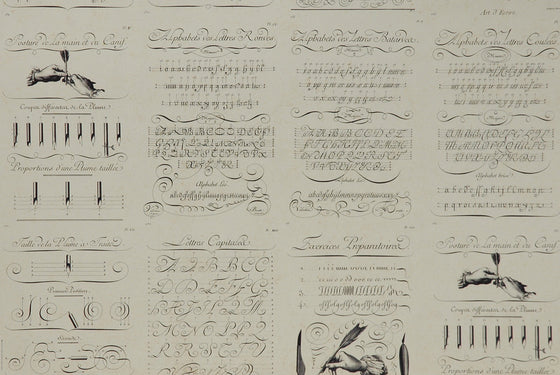 Florentine Print Calligraphy Exercises