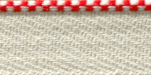 Headband Red & White Cotton Check