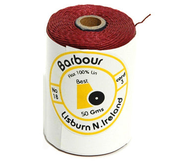 Linen Thread Burgundy - Unwaxed
